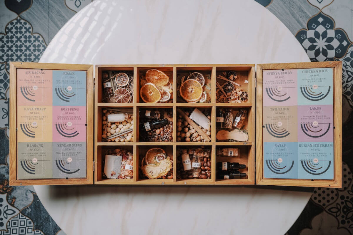 Vender cocktail bar Taichung's menu.