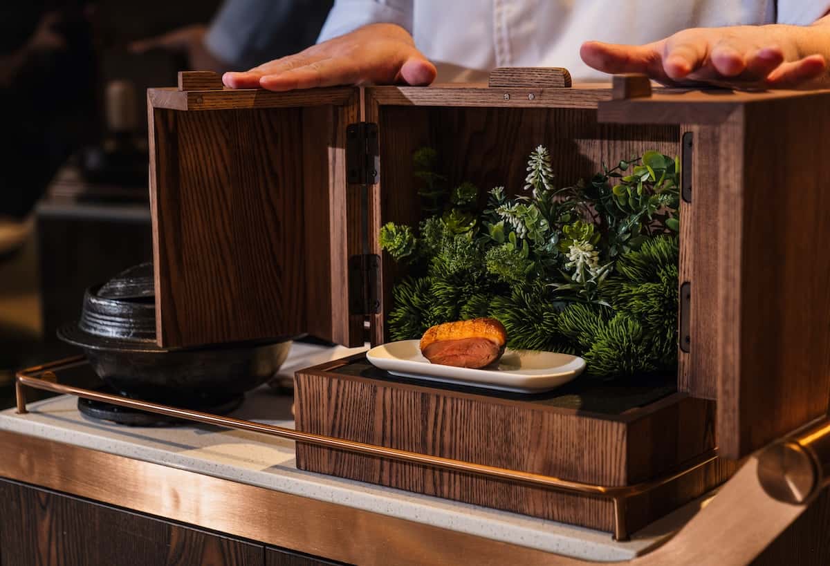 Smoked duck in a box.