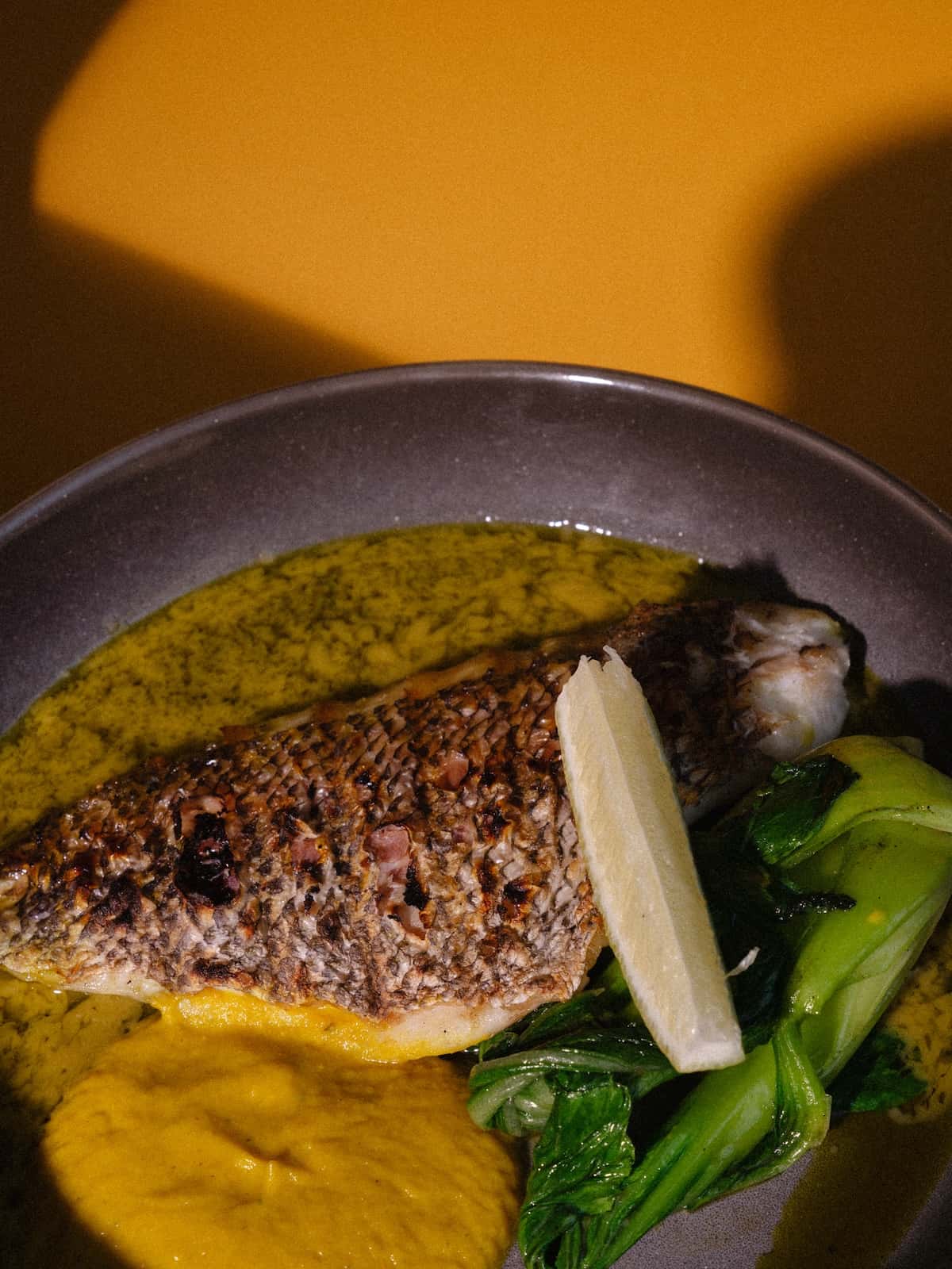 fish grilled on a plate