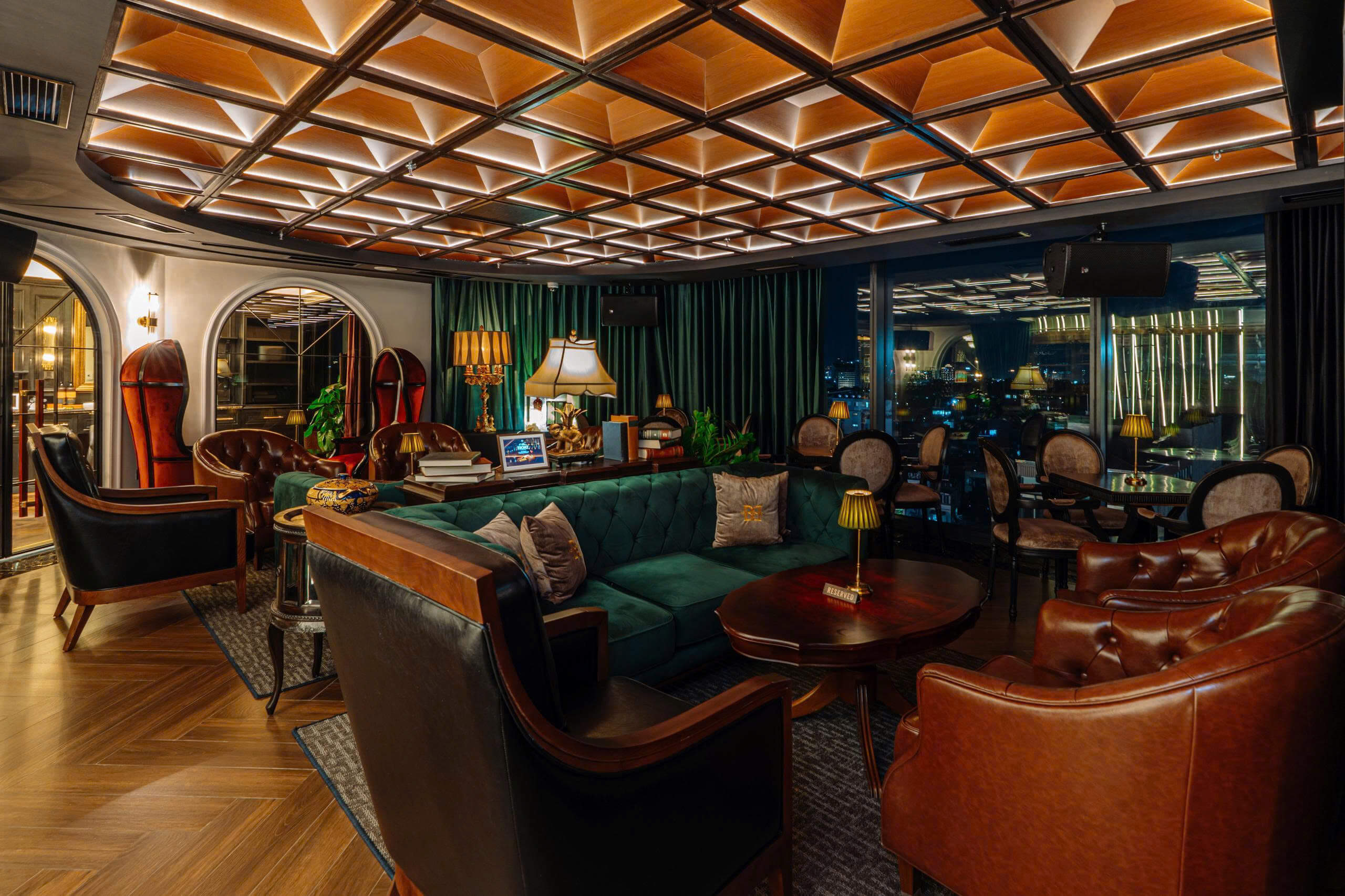 A room with soft chairs.