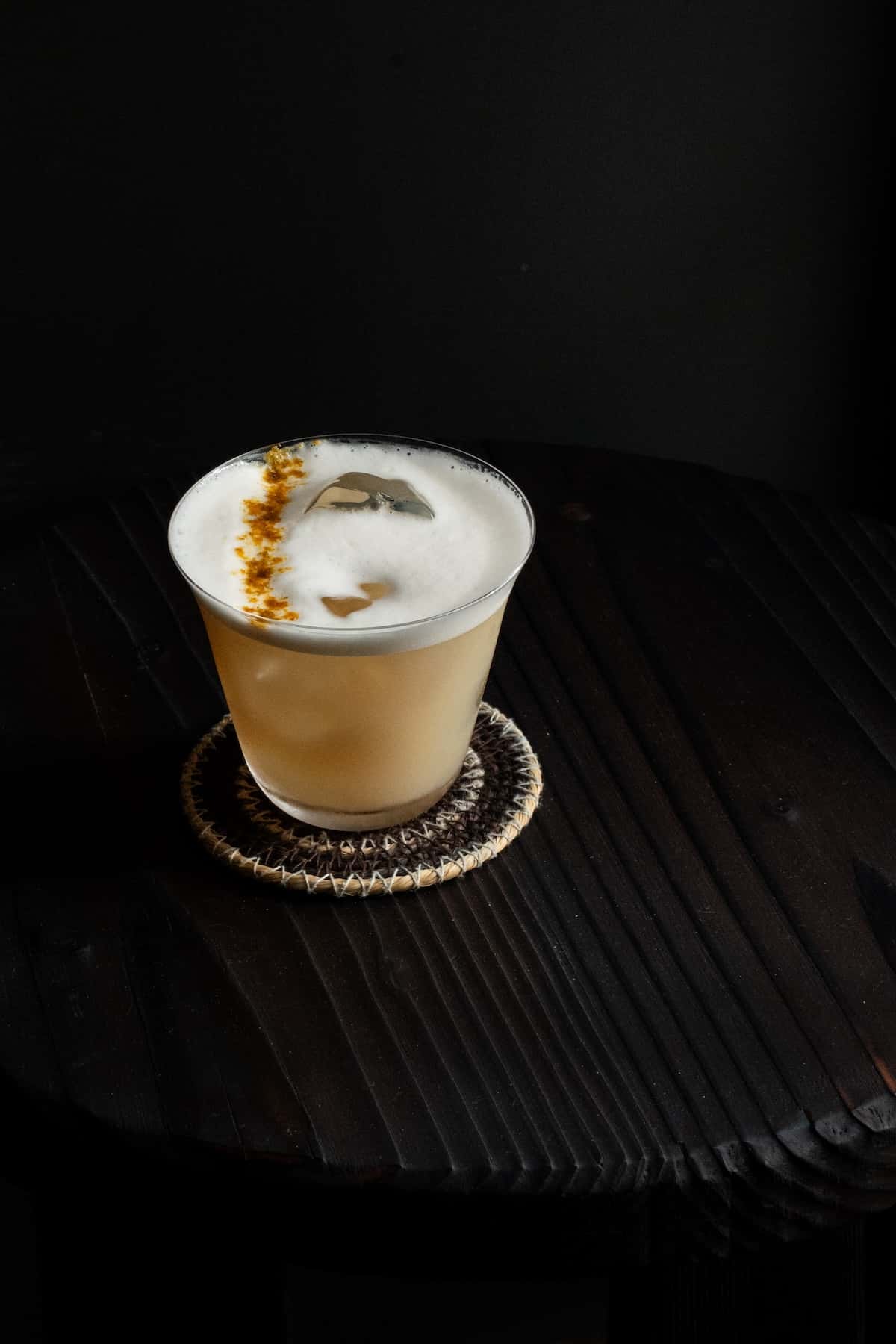 A cocktail on a table