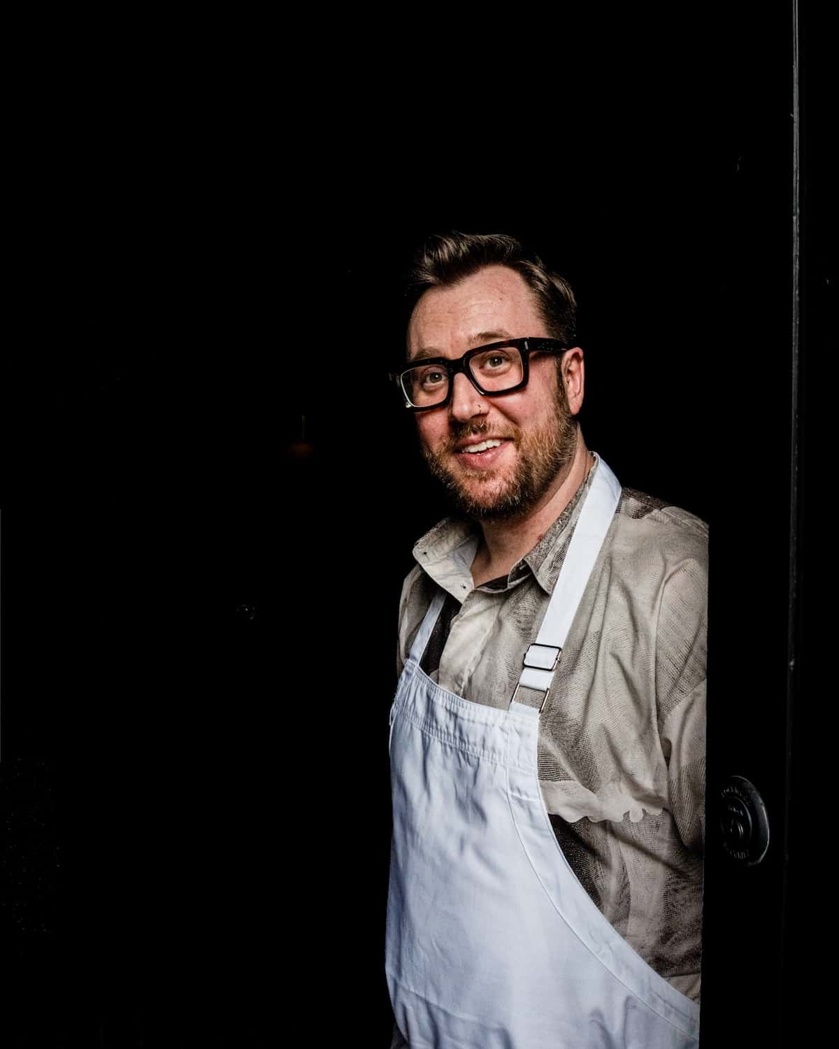 a man in a doorway